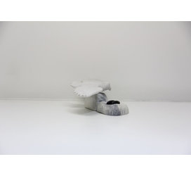 23666 Marble owl by Willie Ishulutak