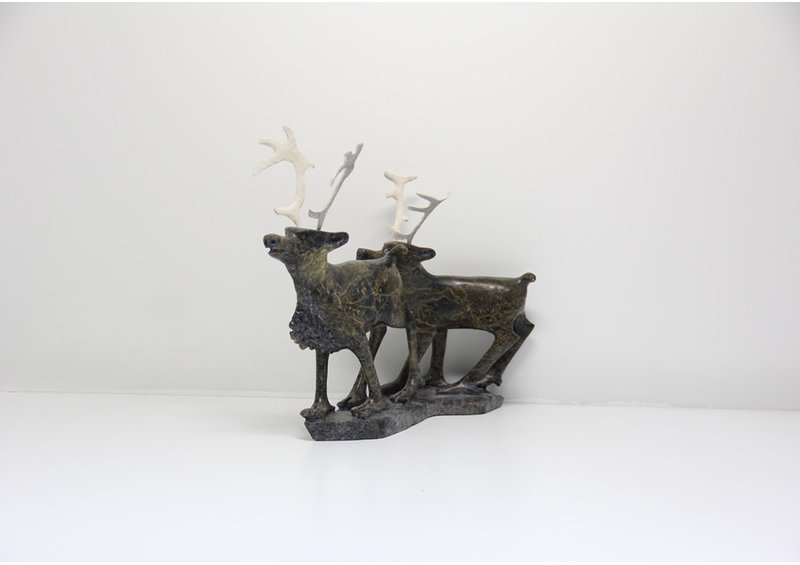 19730 Two caribou by Pavinak Petaulassie