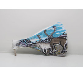 24128 Painted caribou shoulder by Iziasie