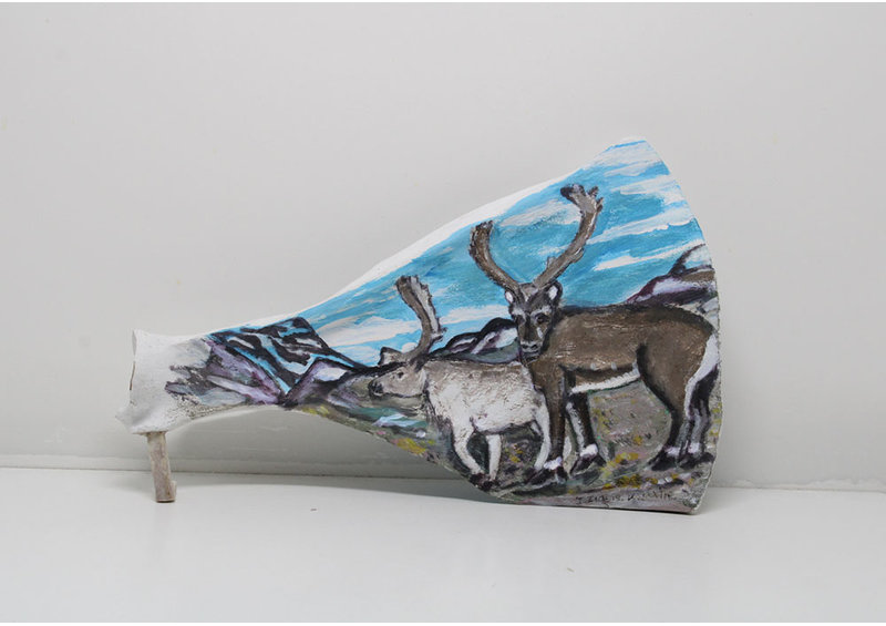 24128 Painted caribou shoulder by Iziasie