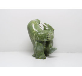 24146 Bear hunts walrus by Napatchie Ashoona