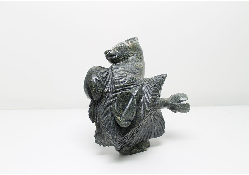 4312 Dancing Musk Ox by Pitseolak Qimirpik