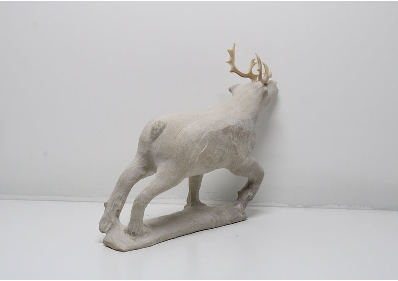 24211 Sandstone etched caribou by Esa Kripanik