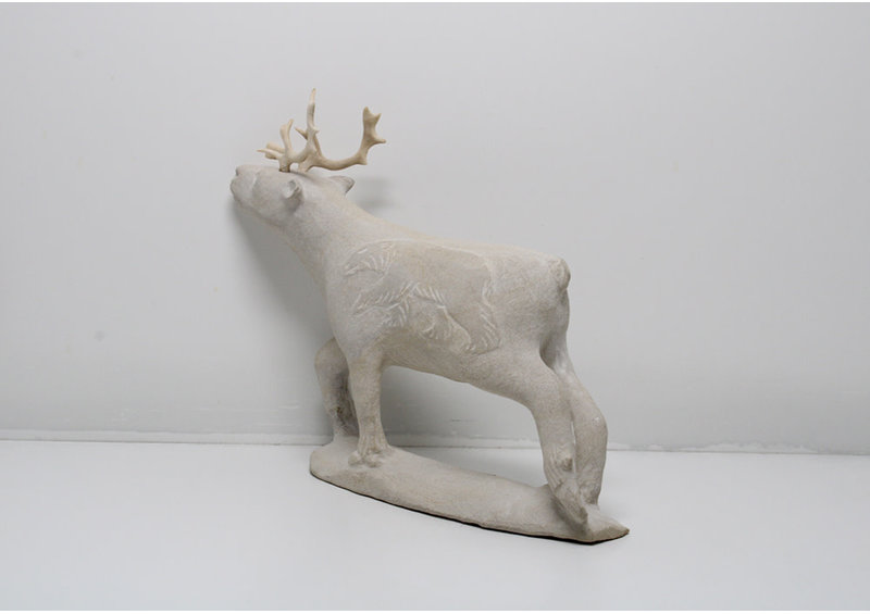 24211 Sandstone etched caribou by Esa Kripanik