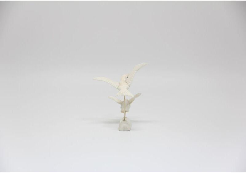 10352 Ivory bird and owl by Ben Kovic