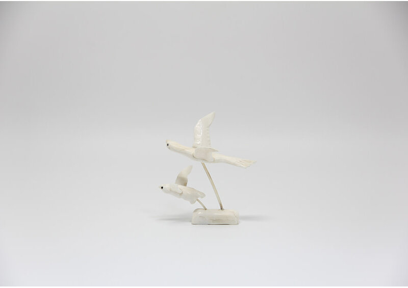 10352 Ivory bird and owl by Ben Kovic