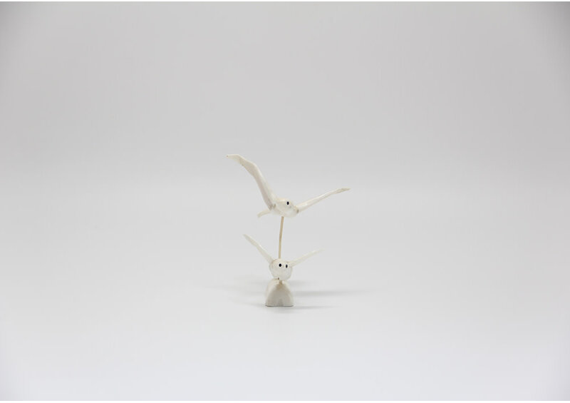 10352 Ivory bird and owl by Ben Kovic