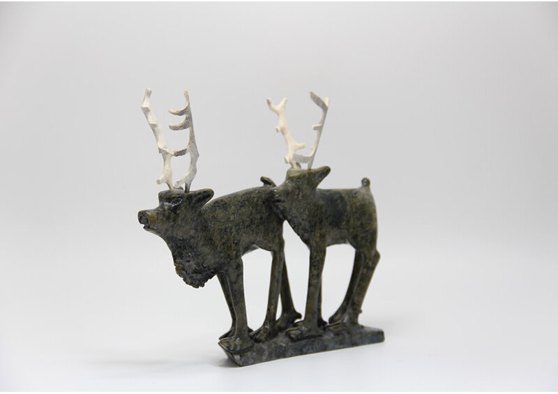 19729 Two caribou by Pavinak Petaulassie