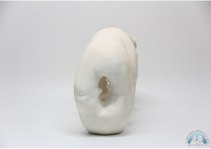 24799 Marble Mirror Bear by Tony Oqutaq