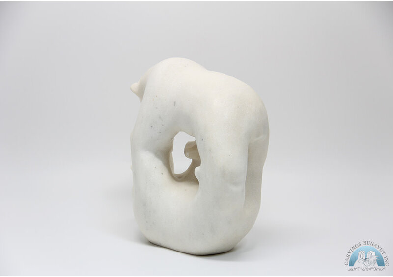 24799 Marble Mirror Bear by Tony Oqutaq