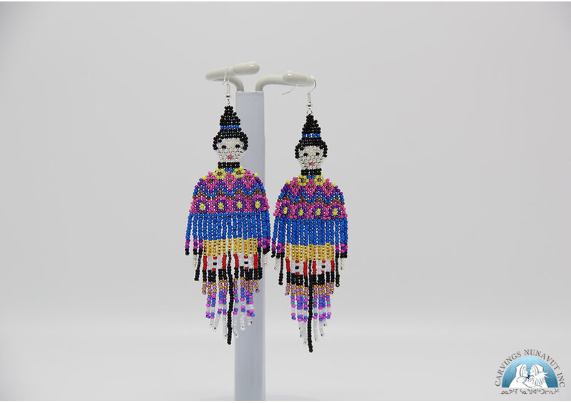 24825 Beaded arna earrings by Marie Akpalialuk
