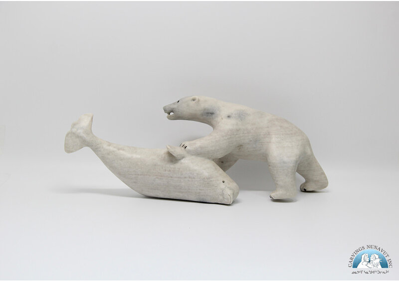 24848 Bear hunts beluga by Leah Kalluk