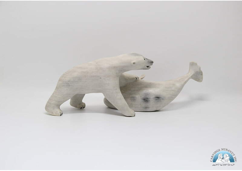 24848 Bear hunts beluga by Leah Kalluk