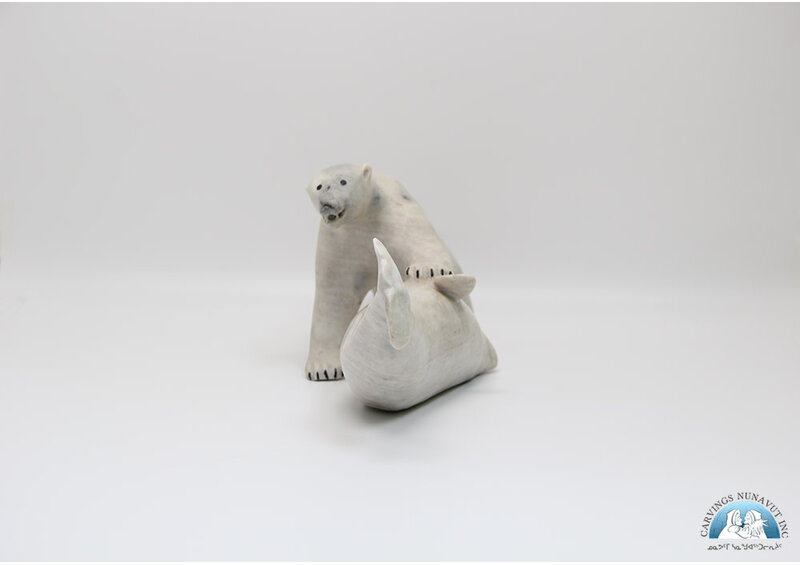 24848 Bear hunts beluga by Leah Kalluk