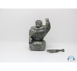 7924 Woman fishing by Archie Ishulutak