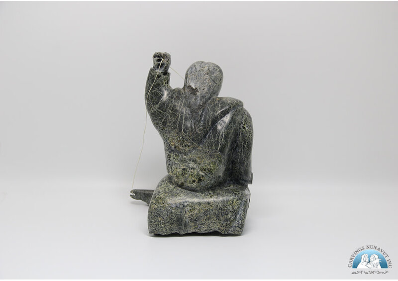 7924 Woman fishing by Archie Ishulutak