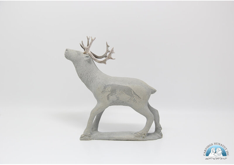 Sandstone etched caribou by Esa Kripanik
