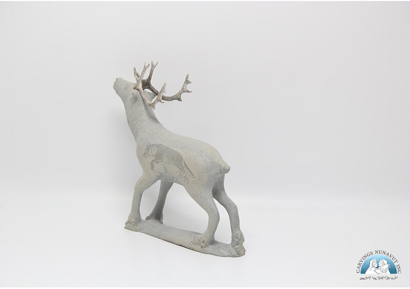 Sandstone etched caribou by Esa Kripanik