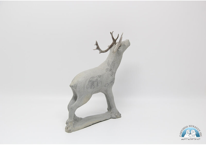 Sandstone etched caribou by Esa Kripanik