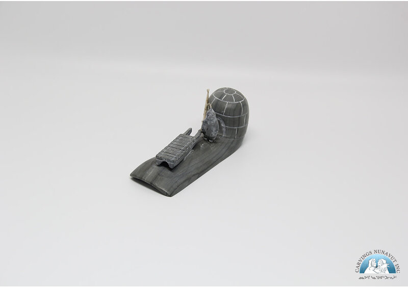 24656 Grey Marble Igloo Scene by Iziasie Kopalie