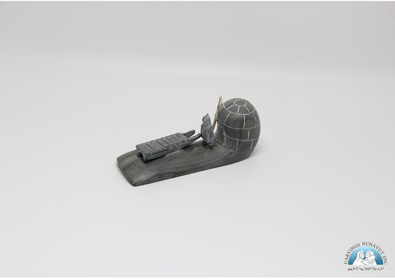 24656 Grey Marble Igloo Scene by Iziasie Kopalie