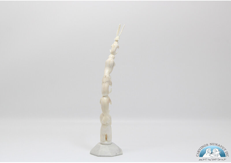 24661 Walrus tusk totem by Tarsis Pillakapsi