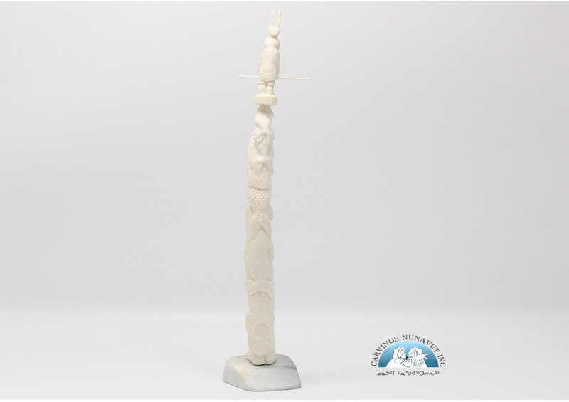 24659 Walrus tusk totem by Tarsis Pillakapsi