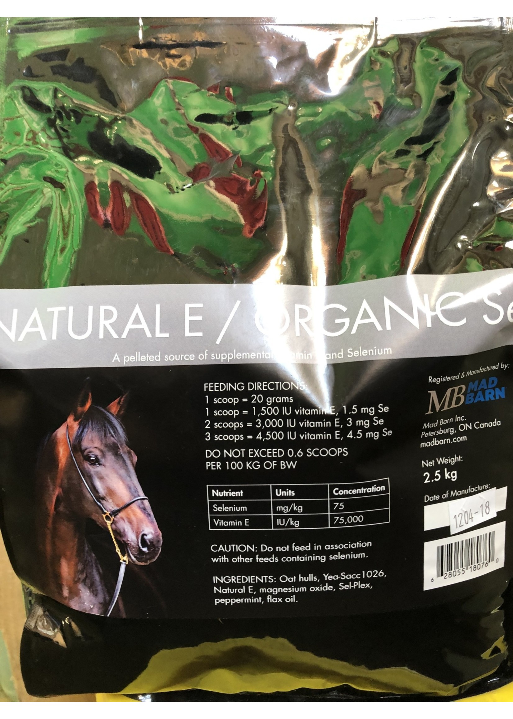 Mad Barn Suplément de vitamine E naturelle et de sélénium organique 2.5 kg