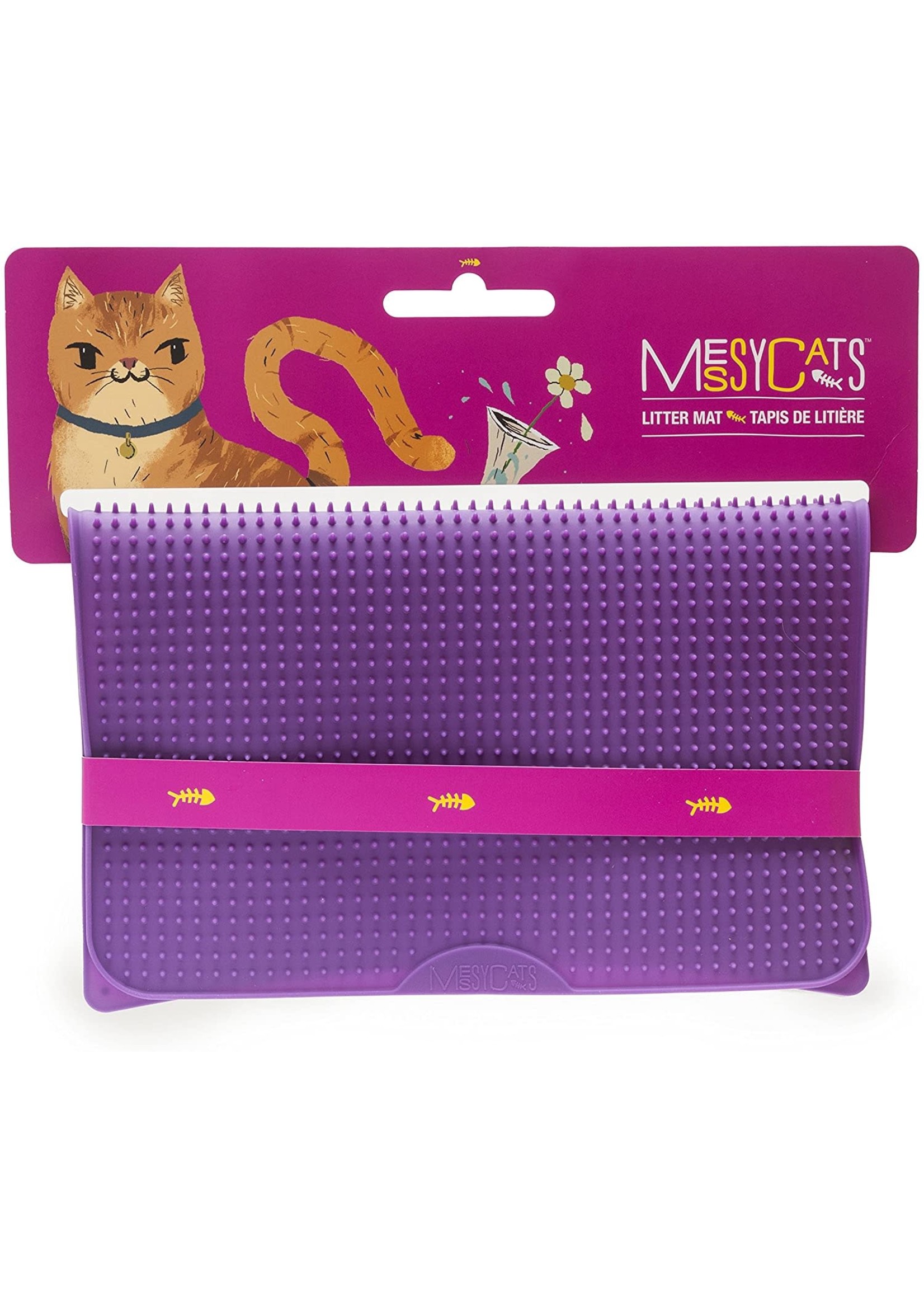 Messy Cats MESSY CATS TAPIS DE LITIÈRE EN SILICONE, MAUVE