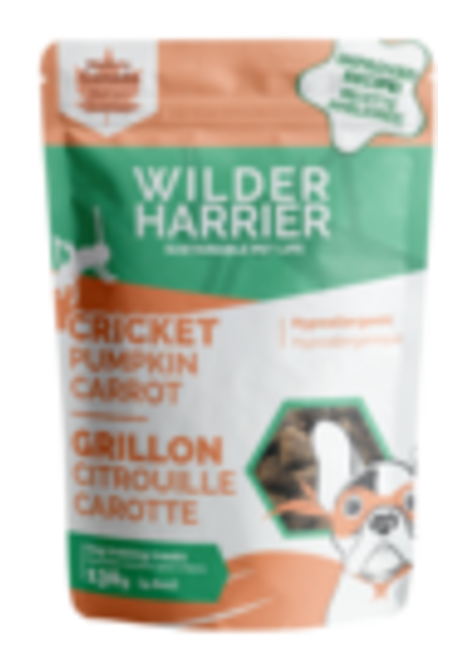 Wilder Harrier Wilder Harrier chien gâteries tendres-grillon, citrouille et carottes 130 gr