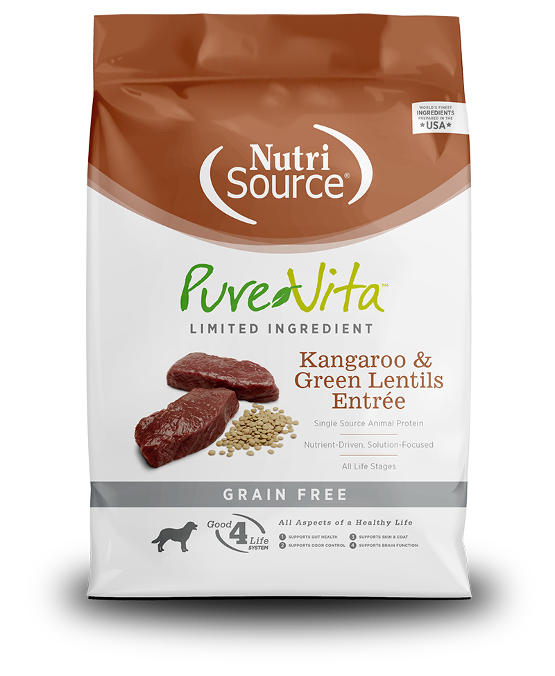 PureVita pour chiens Kangarou & lentilles vertes 13.6 kg Boutique Moulée Santé