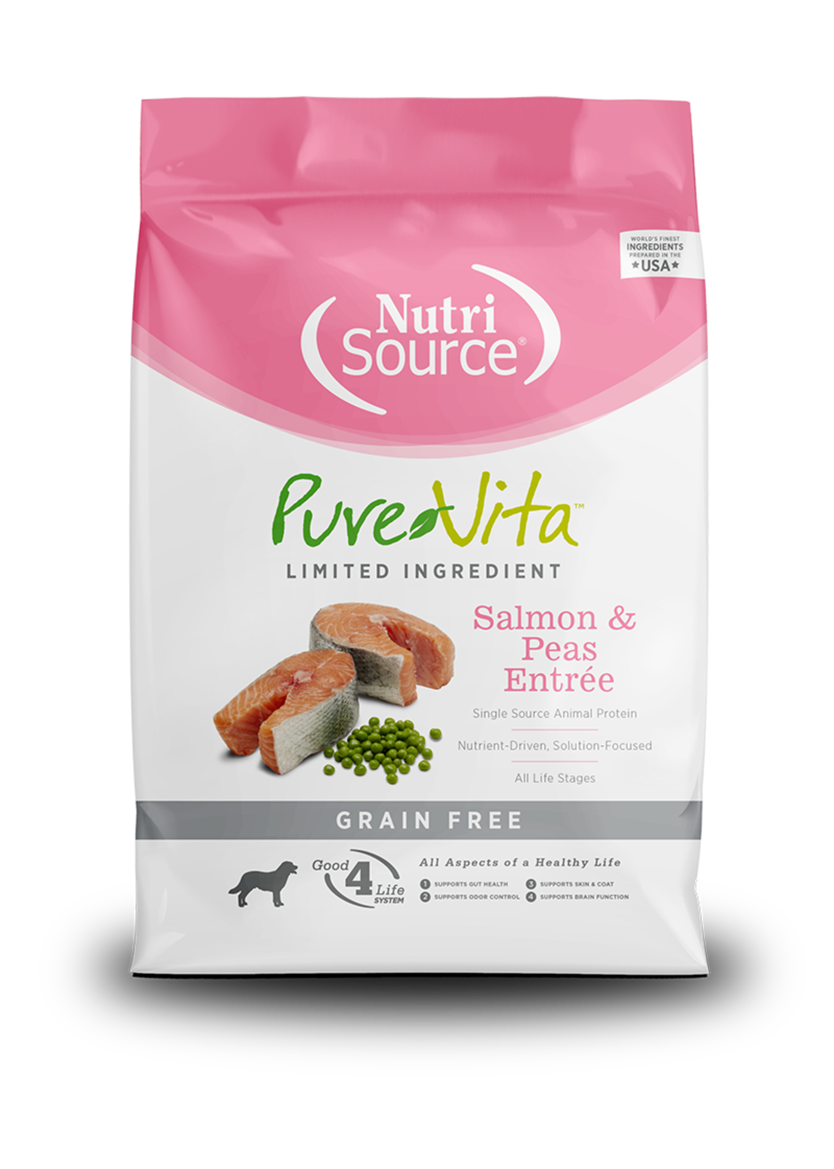 NutriSource PureVita Sans grains pour chiens Saumon et pois