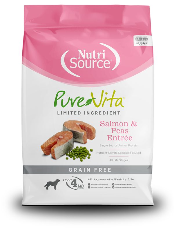 NutriSource PureVita Sans grains pour chiens Saumon et pois