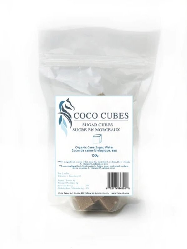 Coco cakes Coco Cubes, cubes de sucre de canne, 150g