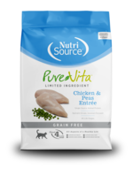 NutriSource PureVita sans grains nourriture sèche pour chat au poulet et pois
