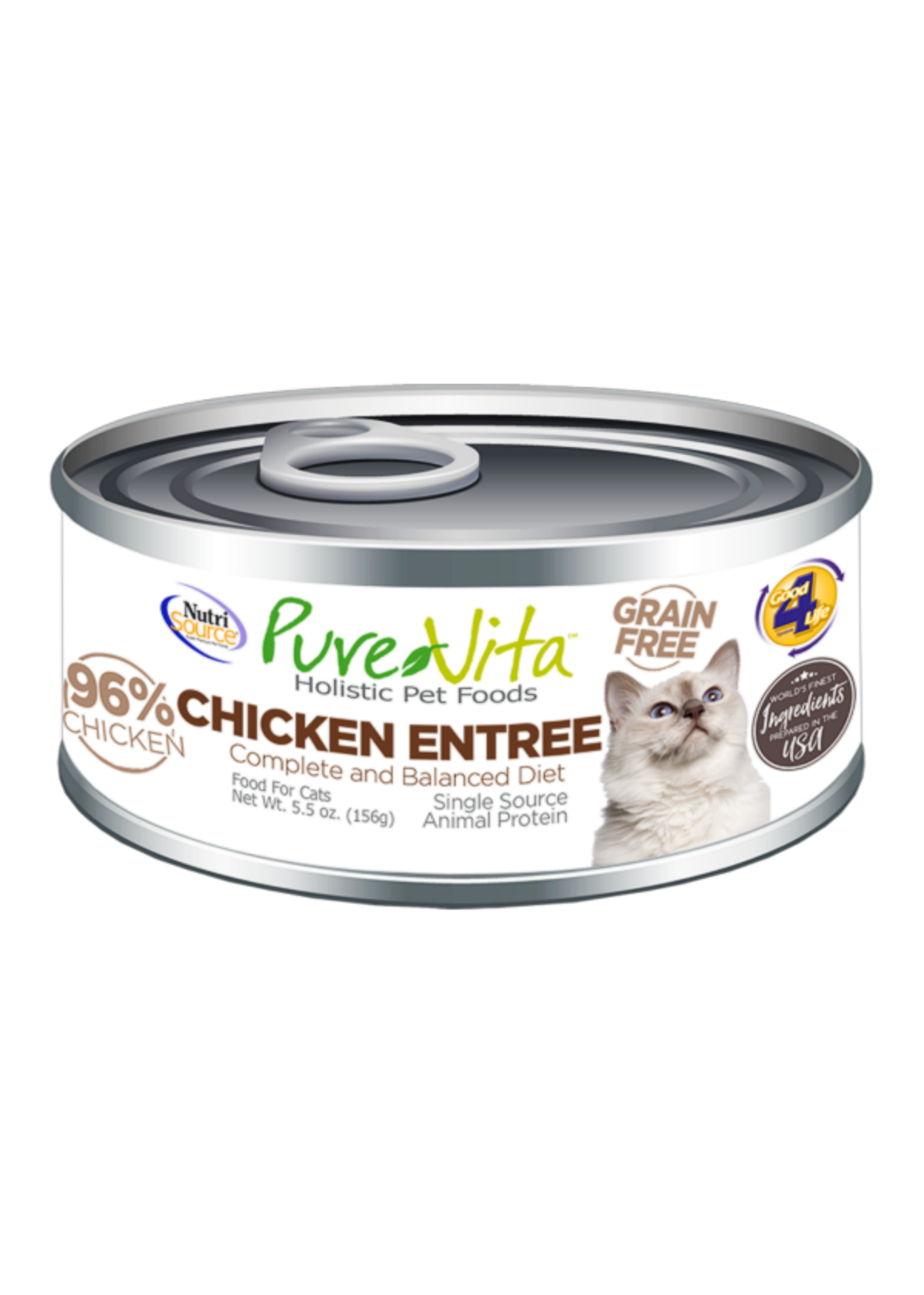 Purevita Sans Grains Pour Chat Poulet Et Foie De Poulet En Conserve Boutique Moulee Sante