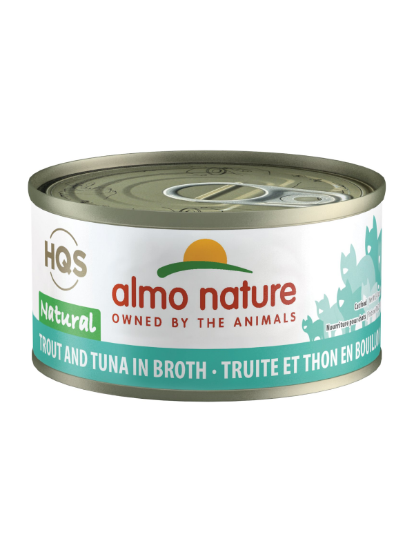 Almo Nature Almo nature HQS Natural pour chat Truite et thon en bouillon