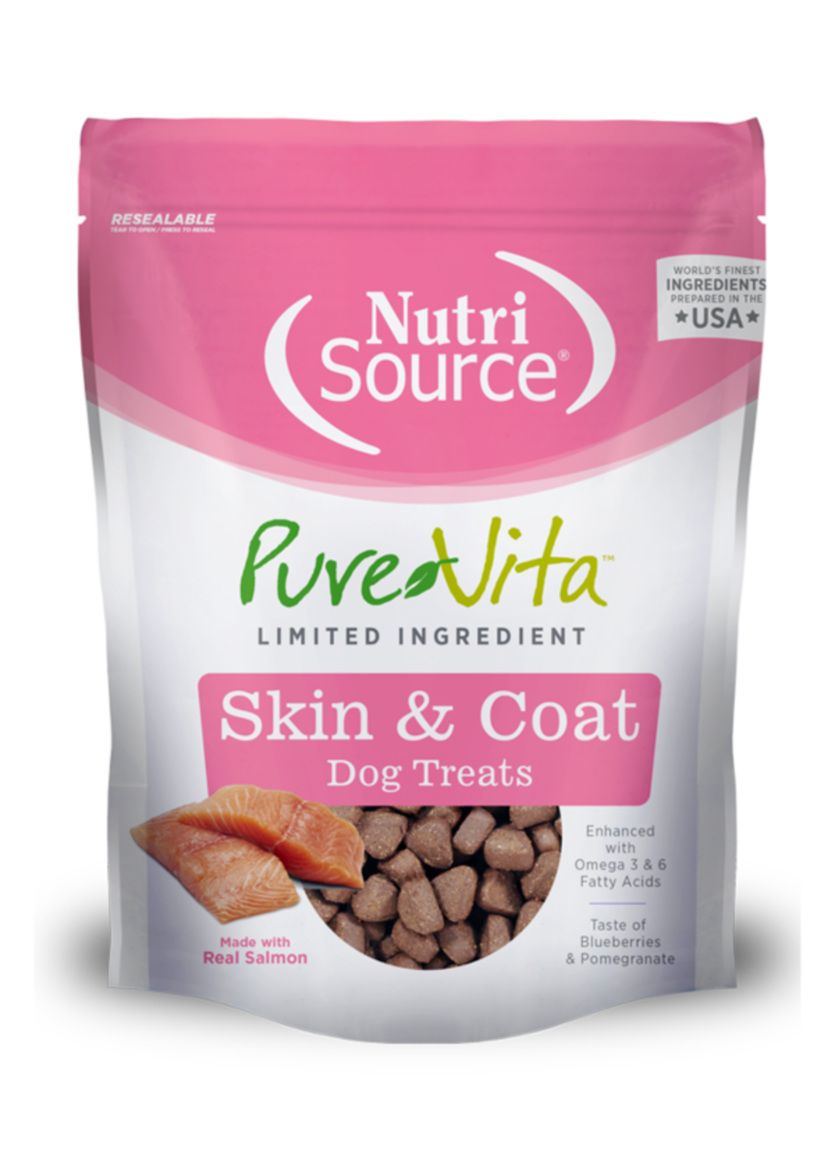 NutriSource PureVita  Gâterie pour chiens peau et pelage 170g