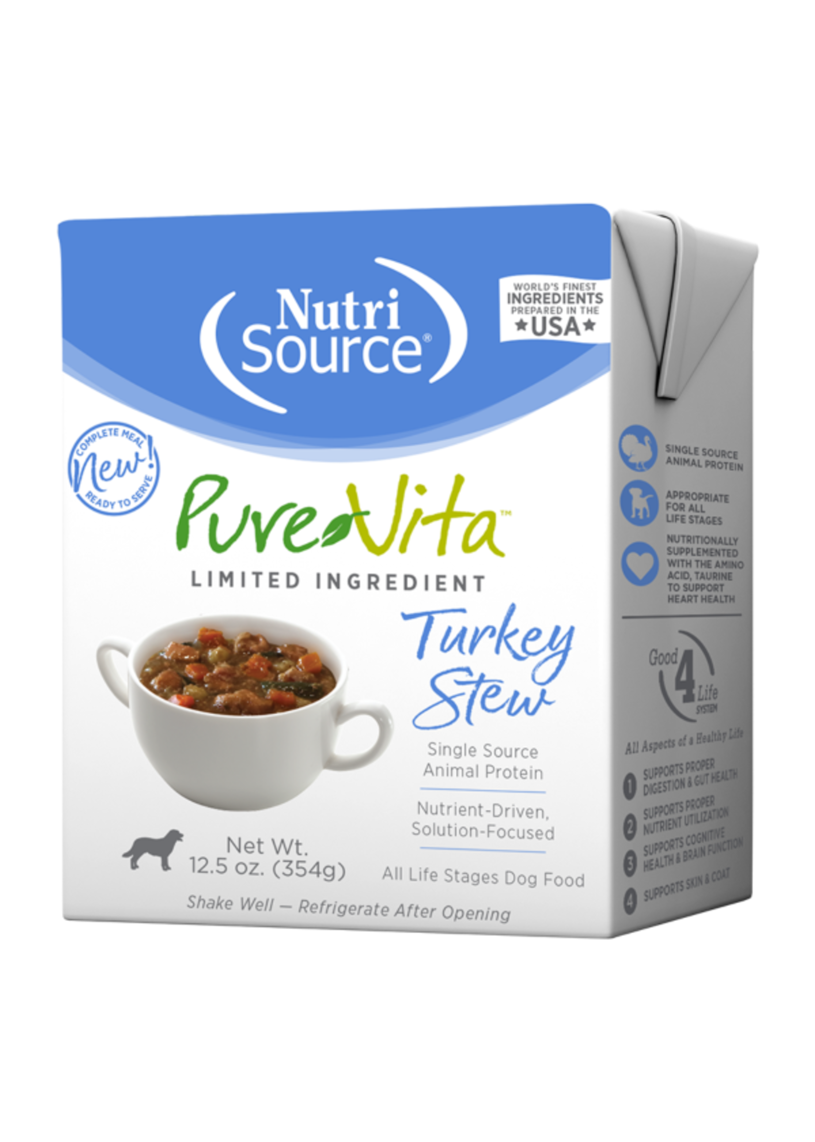 NutriSource PureVita Avec grains Ragoût de dinde pour chiens