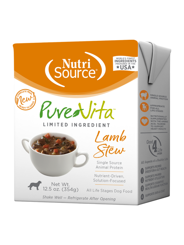 NutriSource PureVita Avec grains Ragoût d'agneau pour chiens
