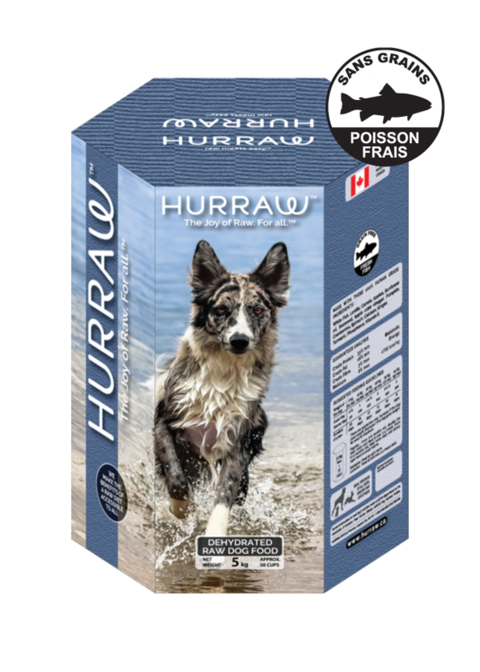 Hurraw Hurraw nourriture crue déshydratée pour chiens  au poisson