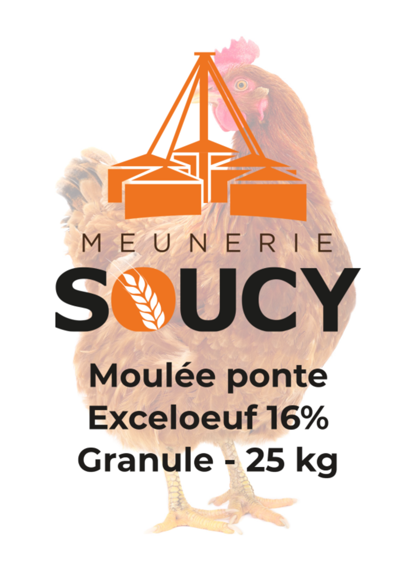 Soucy Moulée Ponte Exceloeuf 16%, granules, 25 kg s