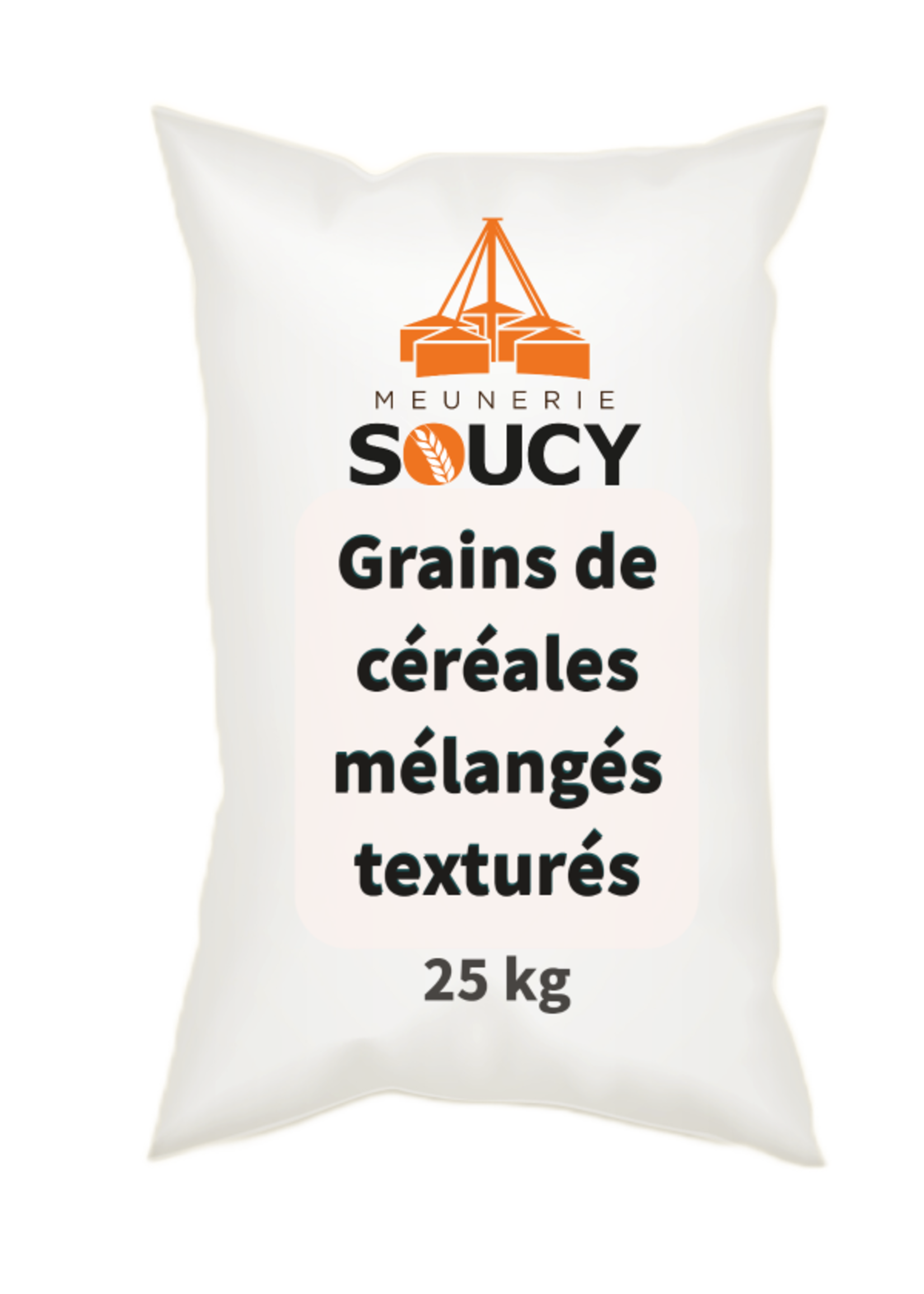Soucy Grains de céréales mélangés, texturés, 25 kg