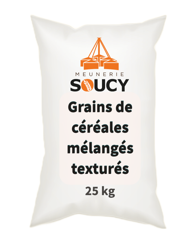Soucy Grains de céréales mélangés, texturés, 25 kg