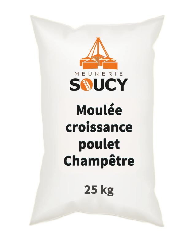 Soucy Moulée Croiss/finition poulet Champêtre 25 kg, gr 3, S