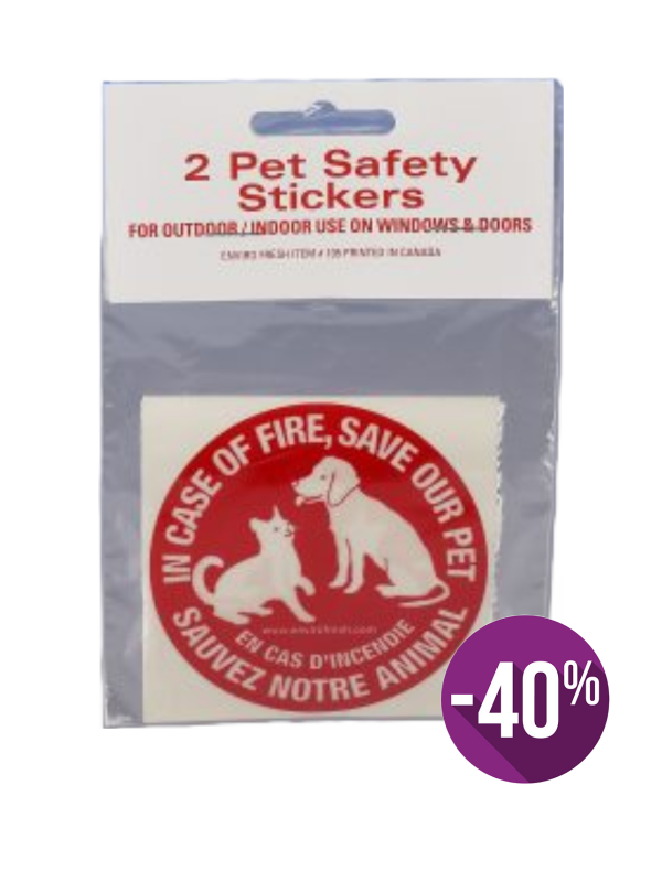 Enviro Fresh Envirofresh autocollants ``En cas d'incendie-Sauvez notre animal`` paquet de 2