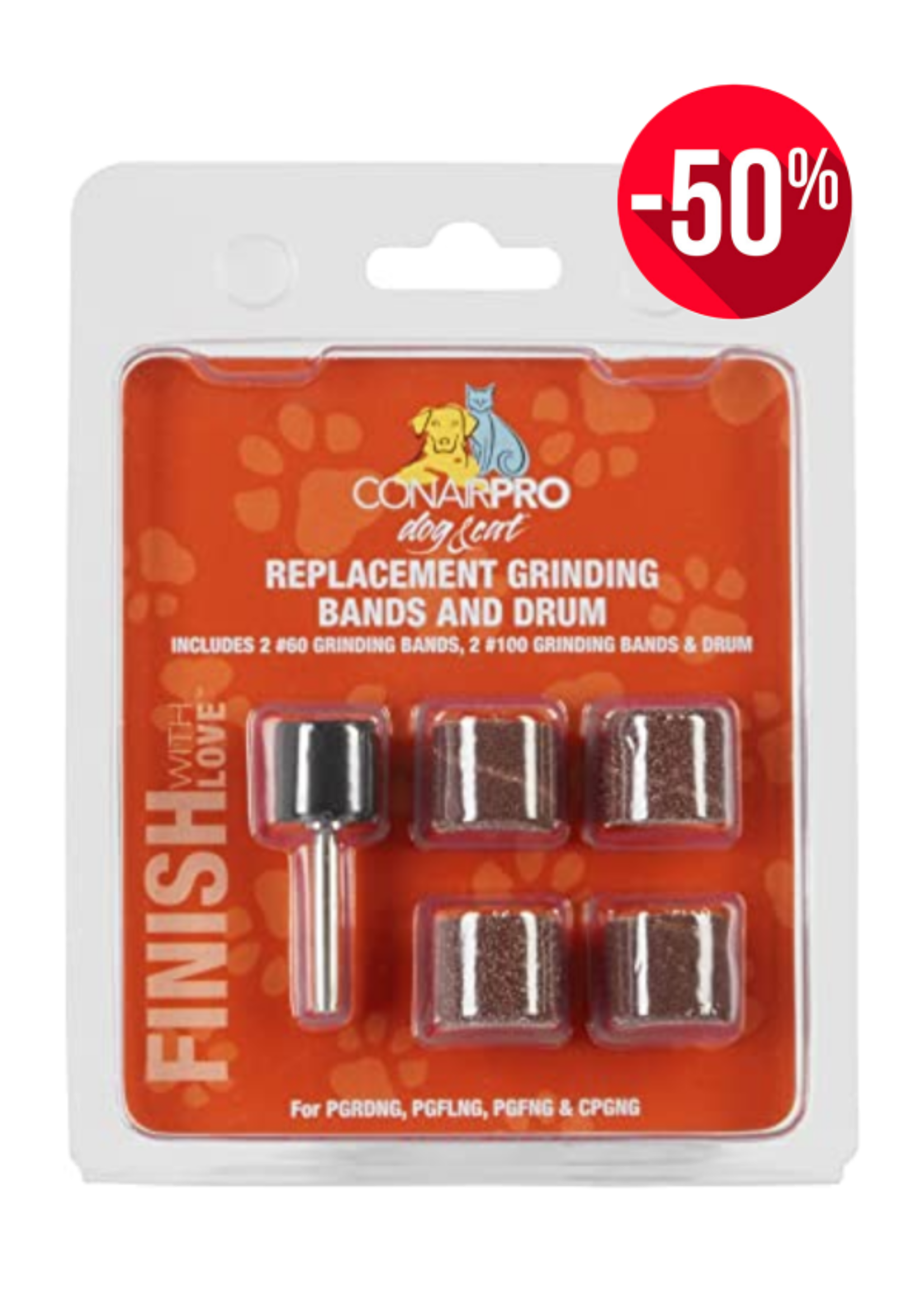 Conair CONAIR PRO FINITION BANDES SABLANTES DE REMPLACEMENT POUR RÂPPE-GRIFFES (CS=6)