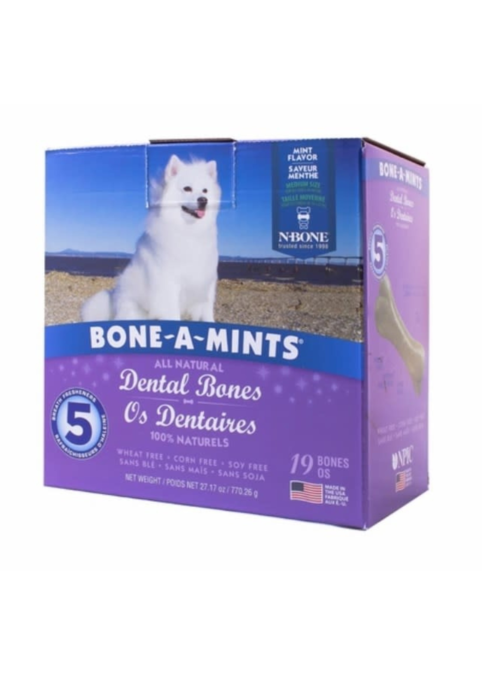 Bone-A-Mints BONE-A-MINTS - MOYEN, SAC DE 6 unités, 8.58oz (CS=24)
