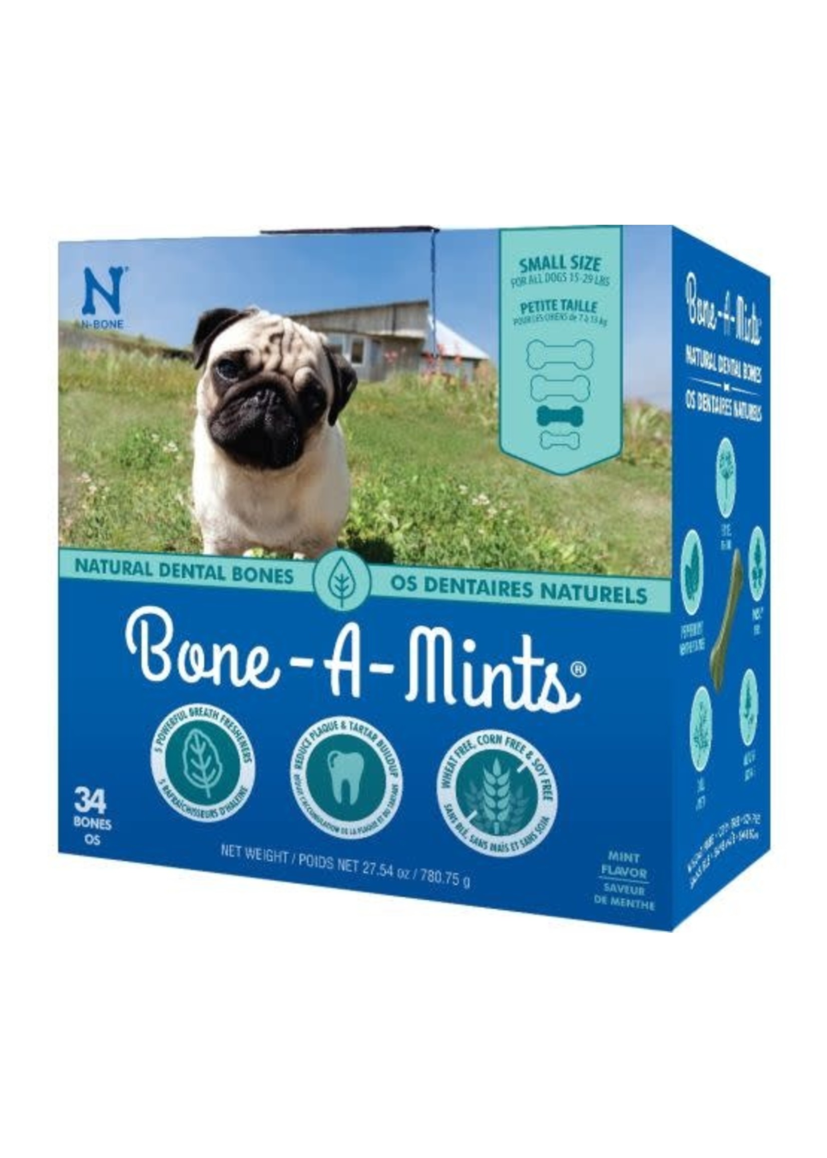 Bone-A-Mints BONE-A-MINTS - PETIT, SAC DE 10 unités, 8.10oz (CS=24)