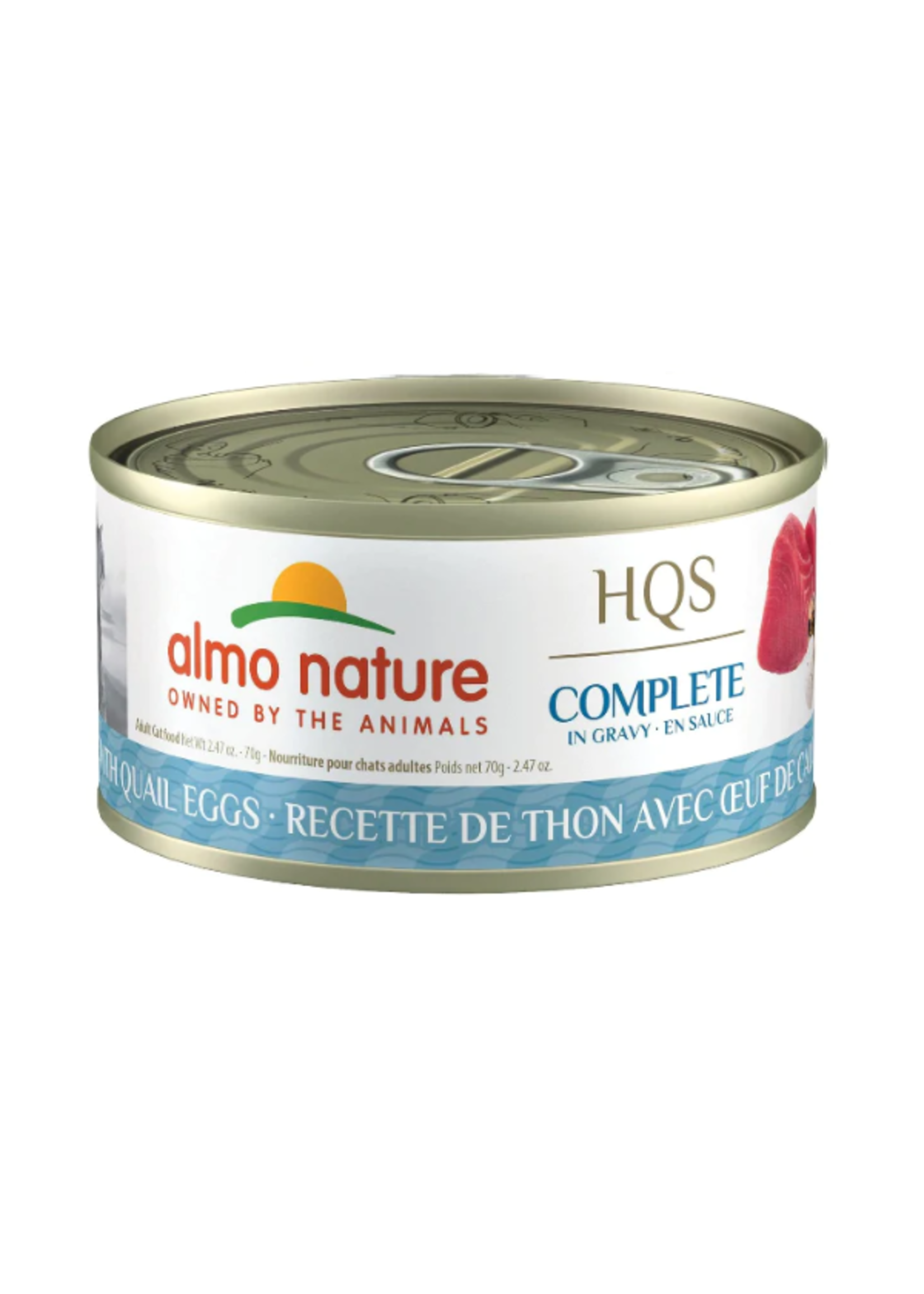 Almo Nature ALMO NATURE HQS COMPLETE CHAT - THON ET OEUF DE CAILLE EN SAUCE 24x70gr
